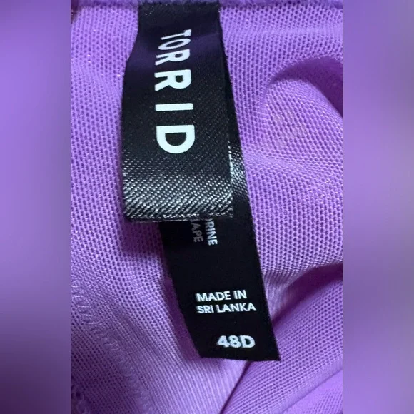 Torrid size 48D Purple Lace Bra with Satin Finish - Picture 5 of 5